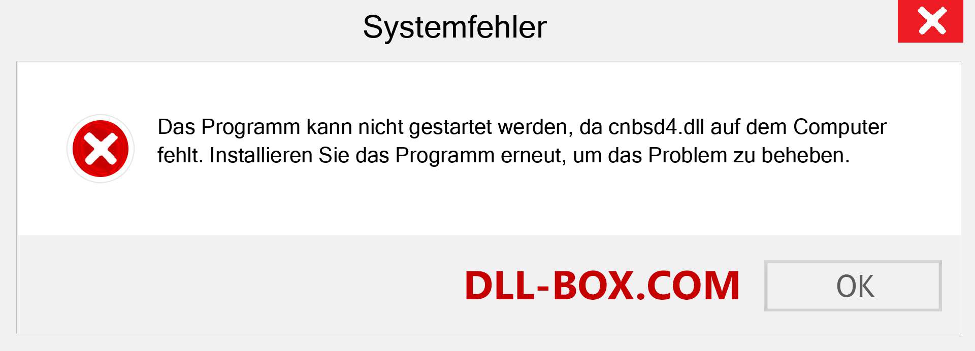 cnbsd4.dll-Datei fehlt?. Download für Windows 7, 8, 10 - Fix cnbsd4 dll Missing Error unter Windows, Fotos, Bildern